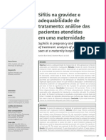 Sífilis Na Gravidez e Adequabilidade de Tratamento: Análise Das Pacientes Atendidas em Uma Maternidade