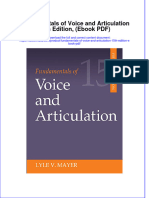 Fundamentals of Voice and Articulation 15Th Edition PDF Full Chapter PDF