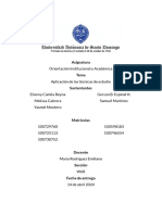 Aplicación de Las Técnicas de Estudio