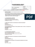 Evaluación Sumativa Sistema Solar 28 de Junio 2023