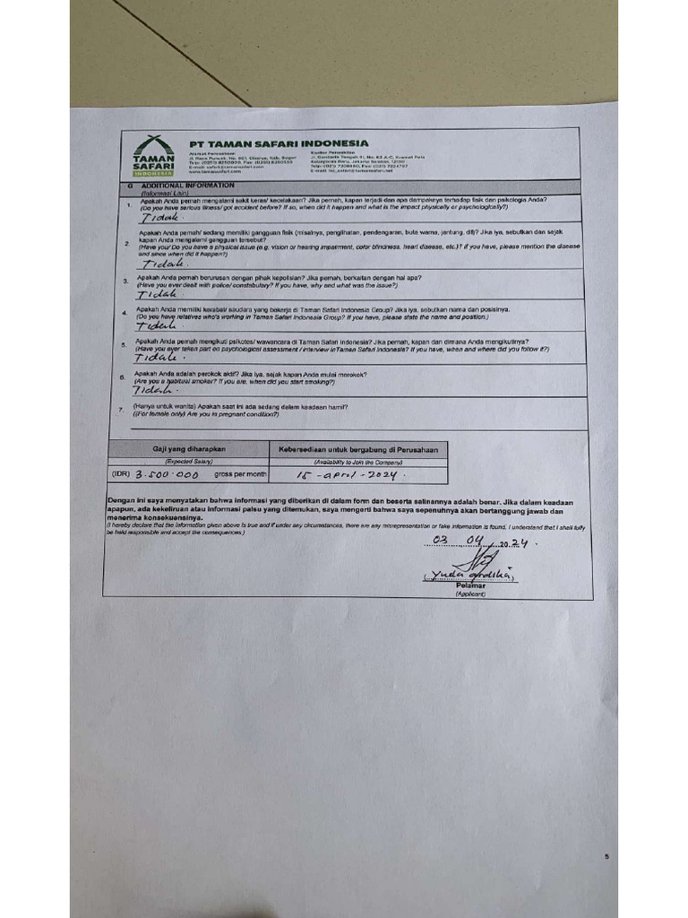 F.HR - REC.003 - Application Form | PDF