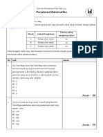 Soal Penalaran Matematika UTBK SNBT 2023