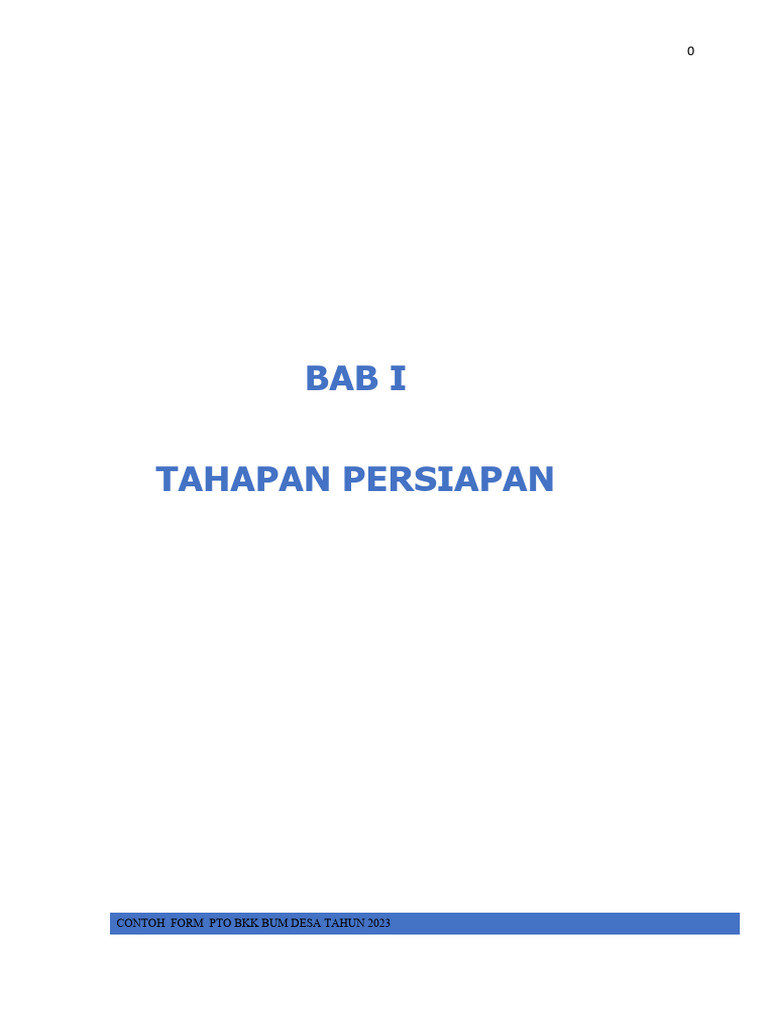 Formulir PTO BKK BUM Desa 2023 | PDF