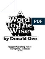 A Word To The Wise by Gee Donald