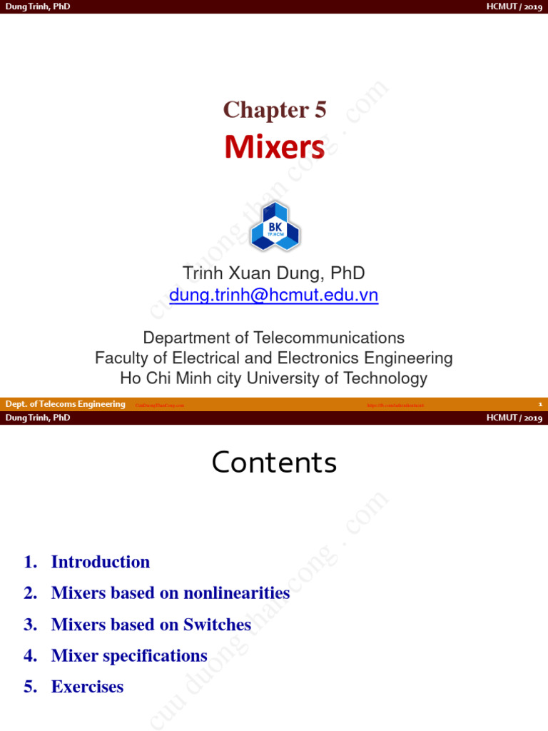 Understanding Mixers in Telecommunications | PDF | Bipolar Junction ...