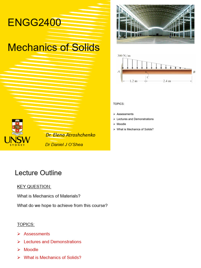 Mechanics Of Solids Week 1 Pdf Stress Mechanics Deformation