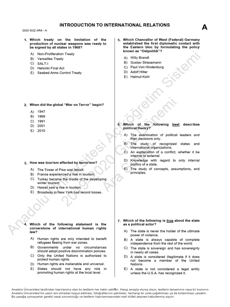 Introduction To International Relations | PDF | Human Rights | Feminism