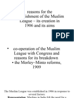 Reasons For The Establishment of The Muslim League Chap 6