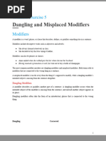 Delos Reyes Christopher Tranx 1.2BSEd-Math - AC - Grammar Exercise 5 - Dangling and Misplaced Modifiers