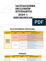 Capacitaciones Inclusión Estudiantil - Sincronicas