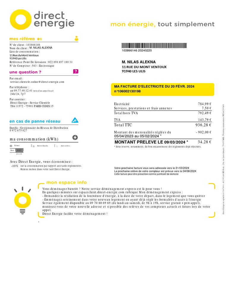 Direct Energie-1 | PDF | Taxe sur la valeur ajoutée