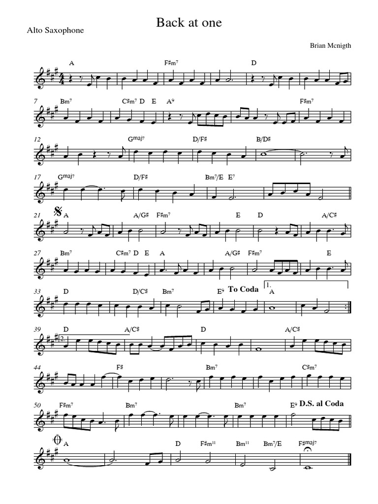 Back at One Alto Saxophone | PDF | Échecs | Ouverture (échecs)