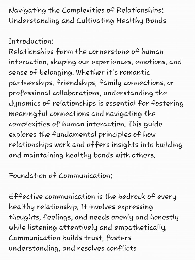 How Does Relationship Works | PDF