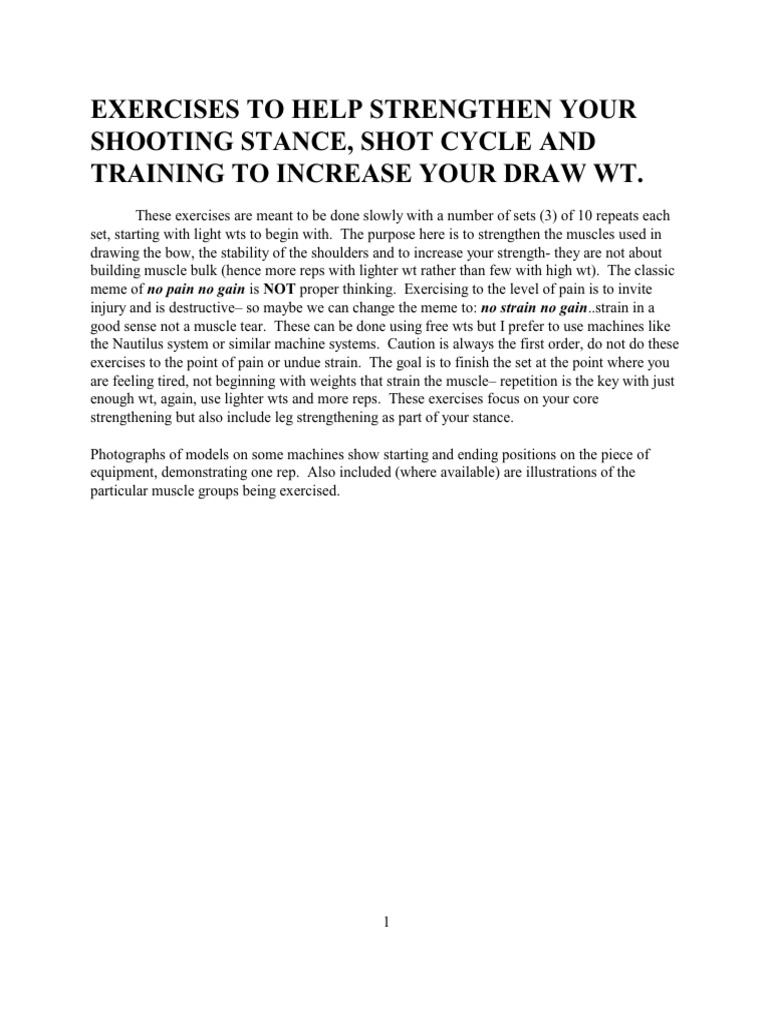 Strengthen Your Archery Shooting Stance | PDF | Anatomical Terms Of ...
