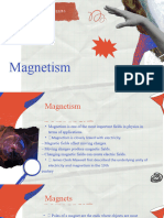 Magnets and Magnetism Science Quiz Presentation in a Orange Blue and Gray Collage Style