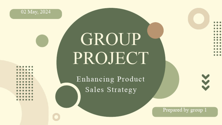 Green Pastel Simple Sales Strategy Group Project Presentation | PDF ...