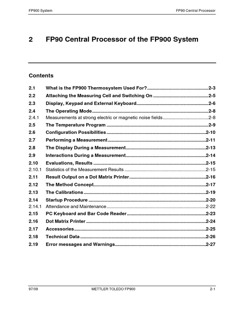 FP90 Central Processor Overview | PDF | Fuse (Electrical ...