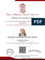 Eduardo Francisco Lopez Fuentes: Constancia de Colegiado Activo