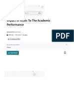 Impact of Music To The Academic Performance - PDF - Survey Methodology - Jazz