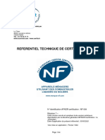 Referentiel Technique de Certification: Organisme Certificateur Mandaté Par AFNOR Certification