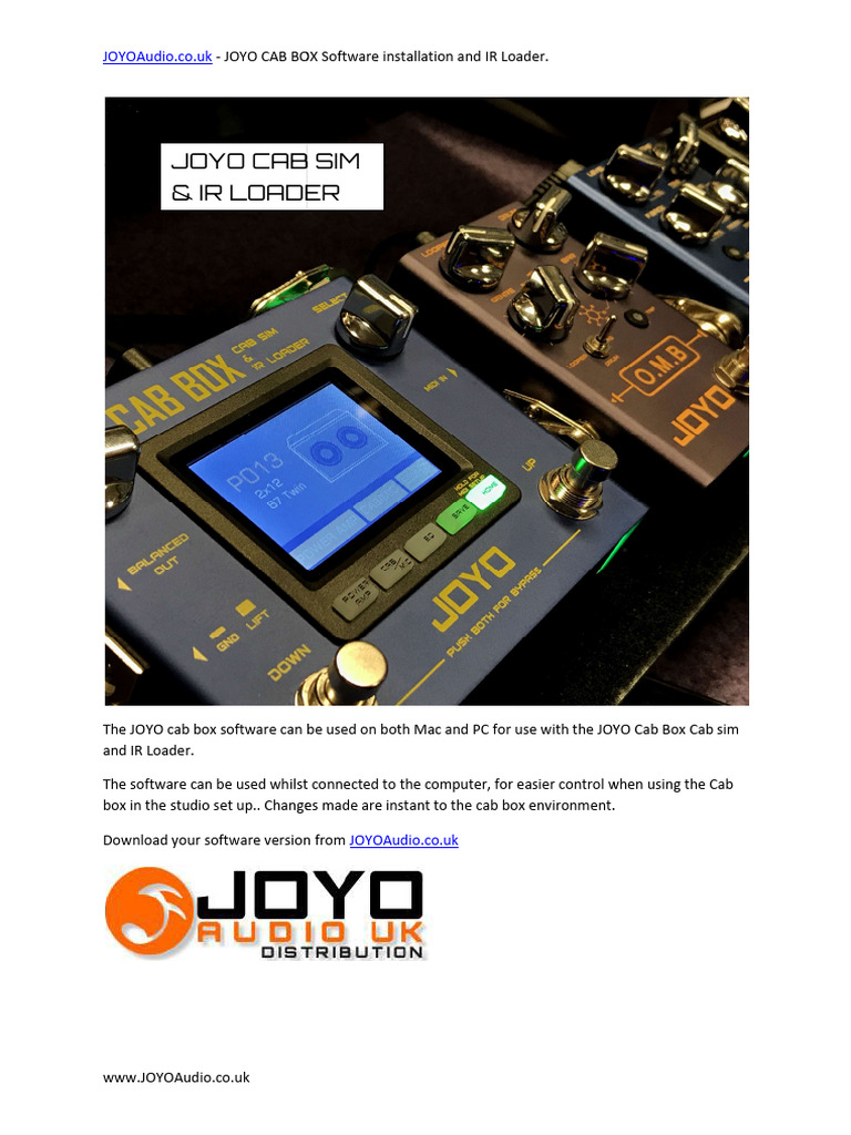 JOYO Cab Box Software Guide | PDF | Graphical User Interfaces ...