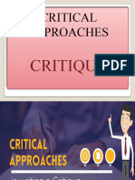 Critical Approaches (1)