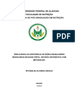 Prevalência Da Deficiência de Ferro em Mulheres Brasileiras em Idade Fértil - Revisão Sistemática Com Metanálise