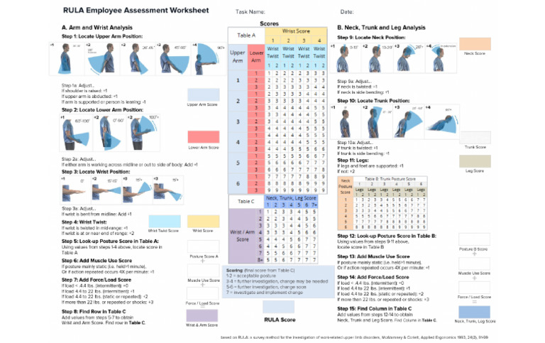 Rapid Upper Limb Assessment Rula 1 | PDF