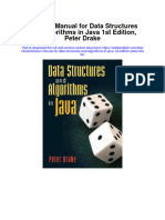 Full Download Solution Manual For Data Structures and Algorithms in Java 1St Edition Peter Drake PDF
