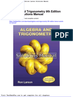 Algebra and Trigonometry 9Th Edition Larson Solutions Manual PDF