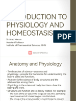 INTRODUCTION TO PHYSIOLOGY AND HOMEOSTASIS