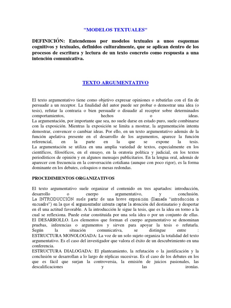 MODELOS TEXTUALES