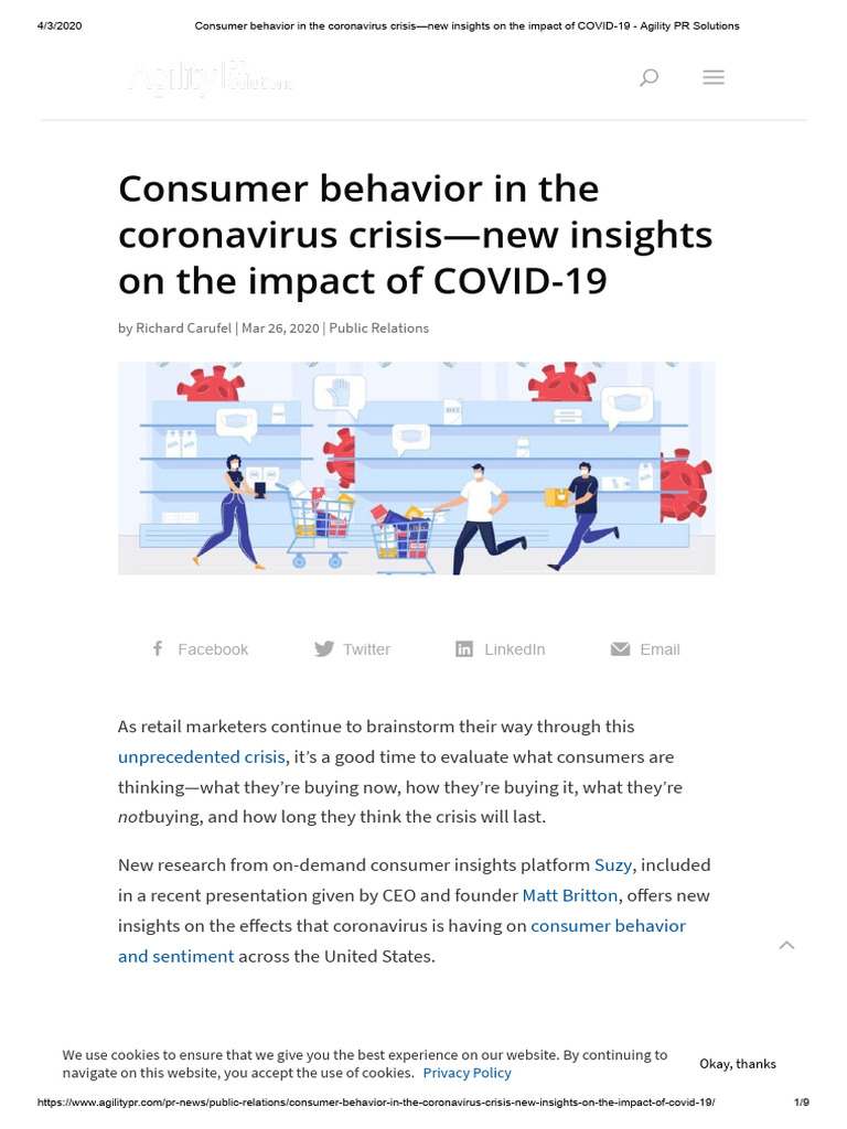 Consumer behavior in the coronavirus crisis—new insights on the impact ...