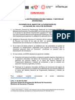 Comunicado - 20240411 ACCIONES EN EL MARCO DE LA SUPERVISION DE LA CALIDAD DEL CICLO DE INVERSIONES