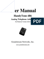 Grandstream HandyTone 486 ATAdaptor User Manual