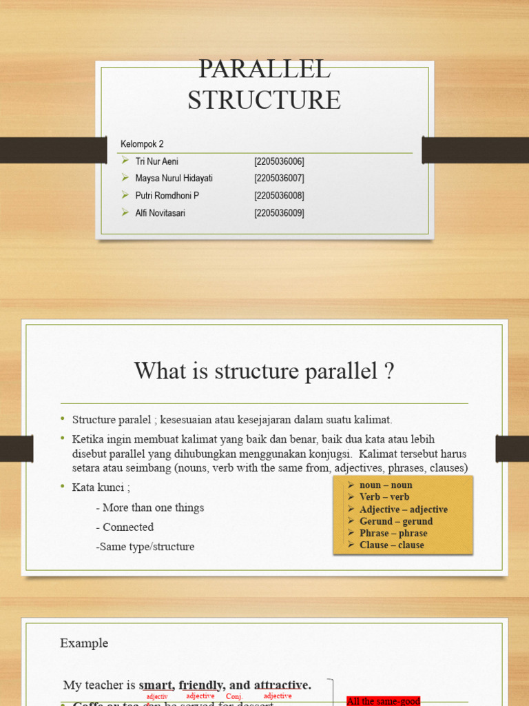 Understanding Parallel Structure | PDF | Adjective | Verb