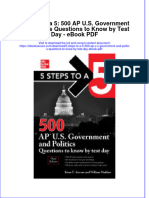 Dwnload Full 5 Steps To A 5 500 Ap U S Government and Politics Questions To Know by Test Day PDF