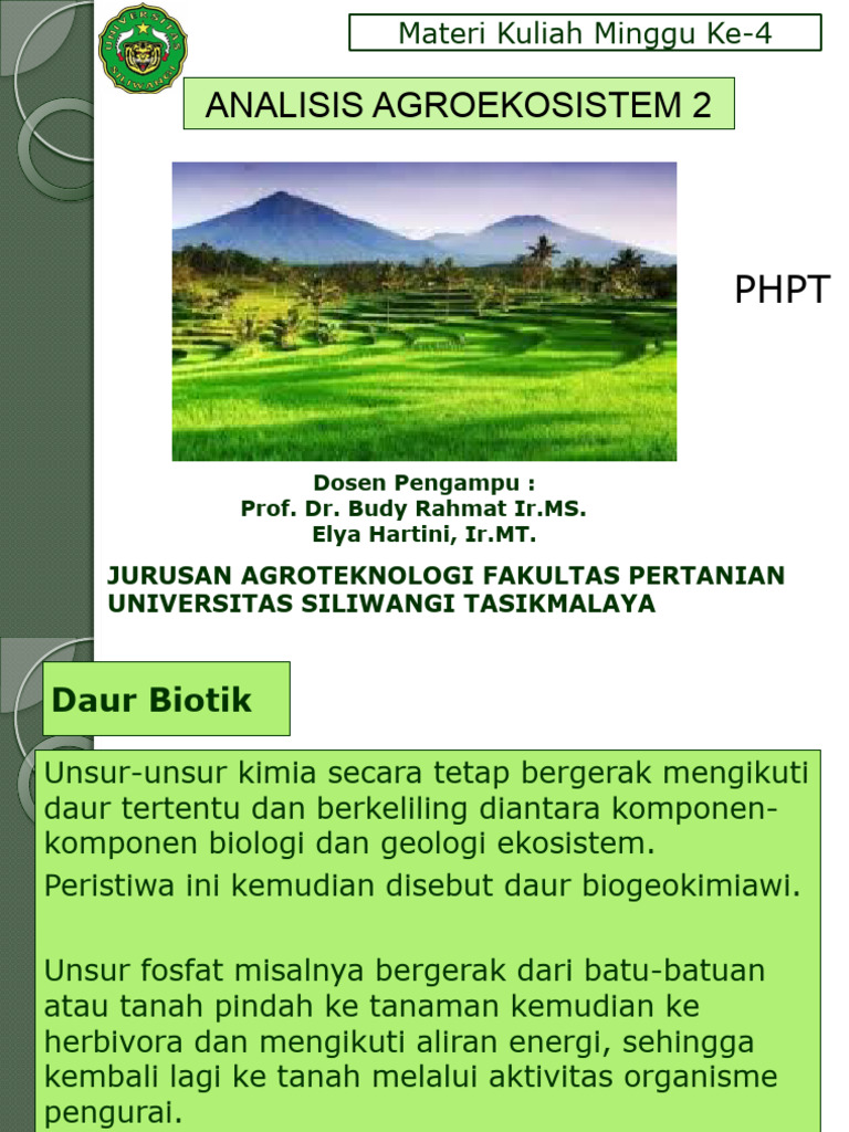 Materi 4 Analisis Agroekosistem 02 Pdf