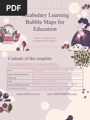 Vocabulary Learning Bubble Maps for Education
