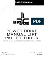 Big Joe P33 Electric Pallet Jack Operator's Manual