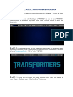 Sem 3 - Texto de La Película Transformers en Photoshop