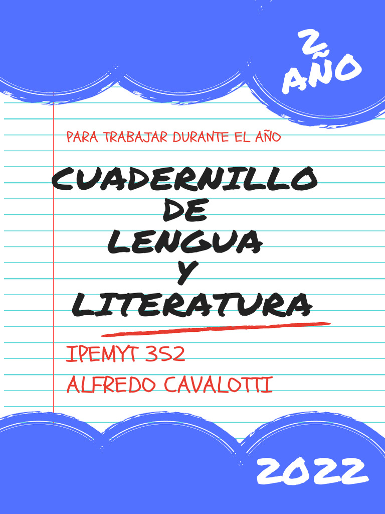 Cuadernillo de Lengua y Literatura | PDF | Verbo | Asunto (gramática)