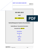 ISO 9001:2015 and ISO 13485:2016: Quality Management Systems Documentation