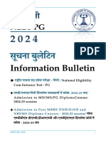Neet-Pg: Information Bulletin