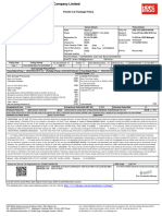 Private Car Package Policy: Certificate of Insurance Cum Policy Schedule