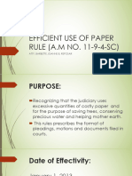 Efficient Use of Paper Rule