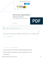 Quem Envia Os Dados de SST No ESocial