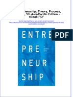 Entrepreneurship Theory Process Practice 5th Asia Pacific Edition Ebook PDF