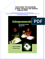 Entrepreneurship Successfully Launching New Ventures 5th Edition Ebook PDF