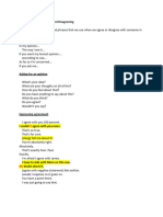 Expressions For Agreeing and Disagreeing